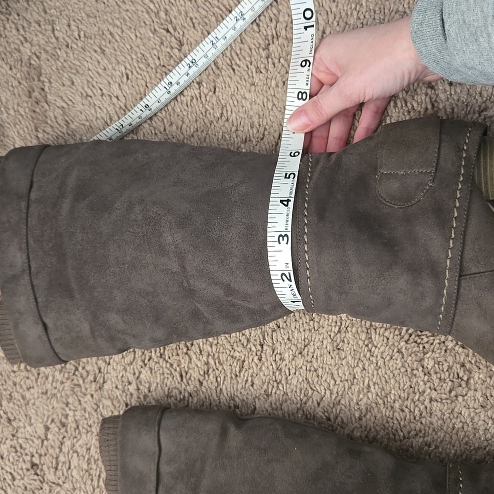 Knee High Chunky Slouchy Foldover Boots Boho Tall Boots Y2K 90s Gift For Mom New - Picture 9 of 13